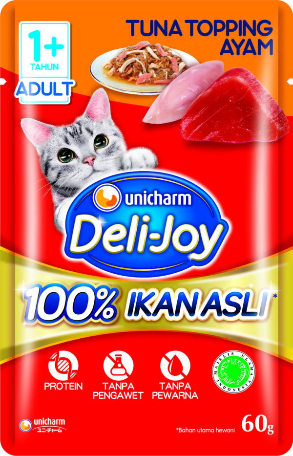 Dj Pouch Adult Tuna Topping Ayam Packshot