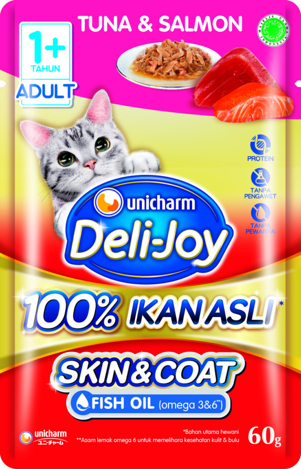 Deli-Joy Pouch Adult Skin & Coat Tuna & Salmon