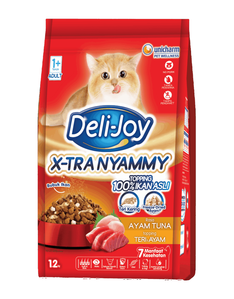 Deli-Joy Dry Adult Ayam Tuna Topping Teri & Ayam 1.2kg