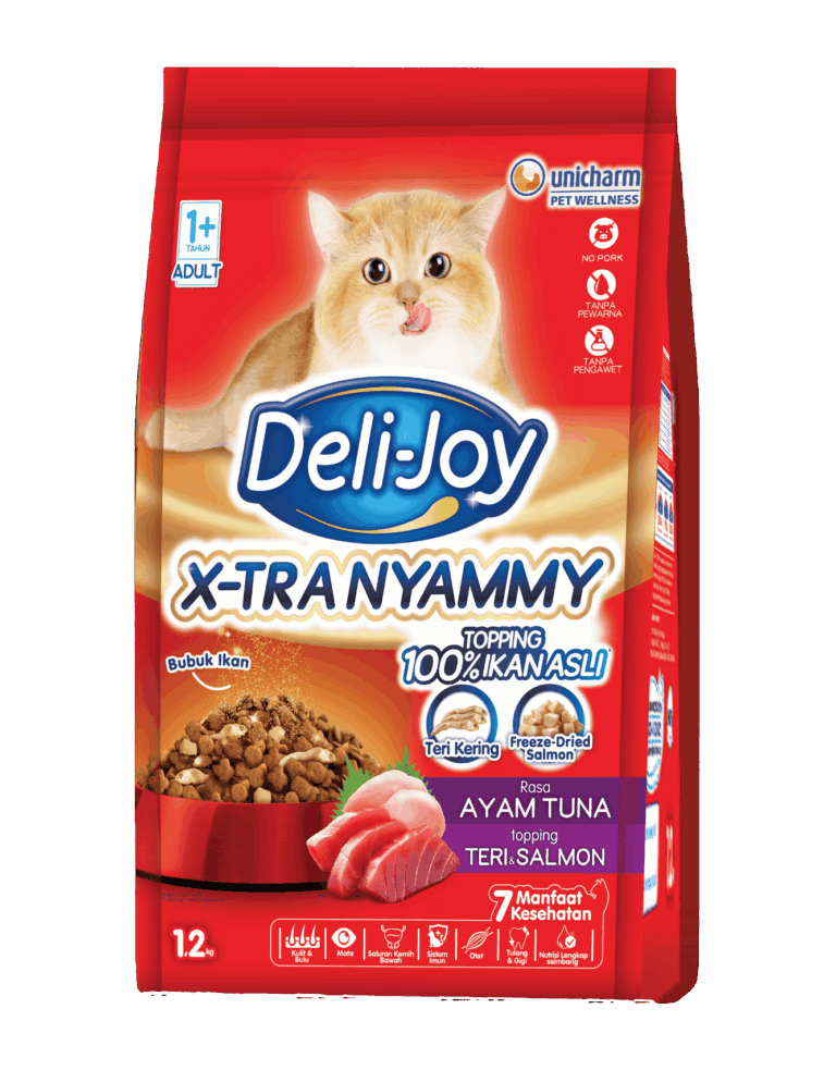 Deli-Joy Dry Adult Ayam Tuna Topping Teri & Salmon